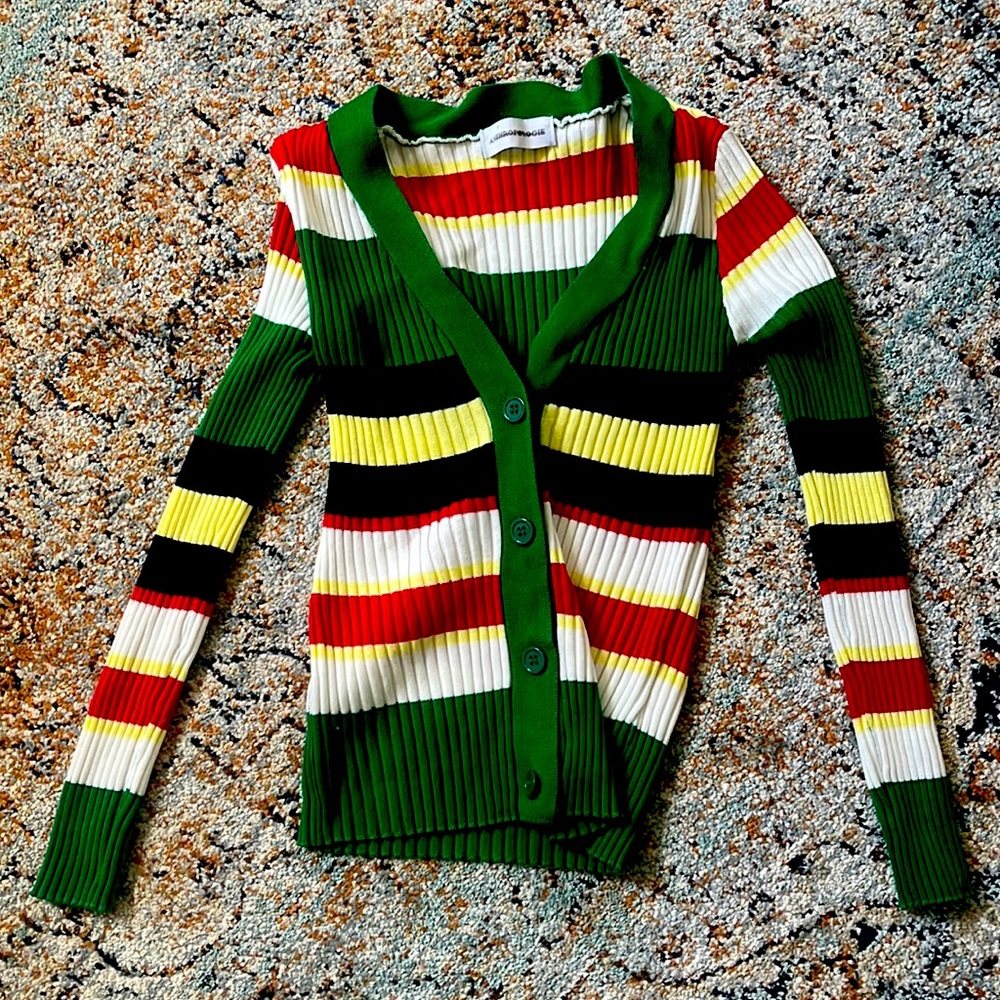Multicolored Anthropologie cardigan